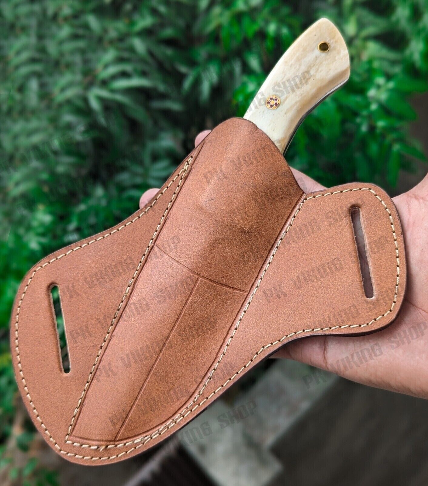 CUSTOM HANDMADE D2 STEEL BLADE WITH BOON HANDLE HUNTING, CAMPING KINFE