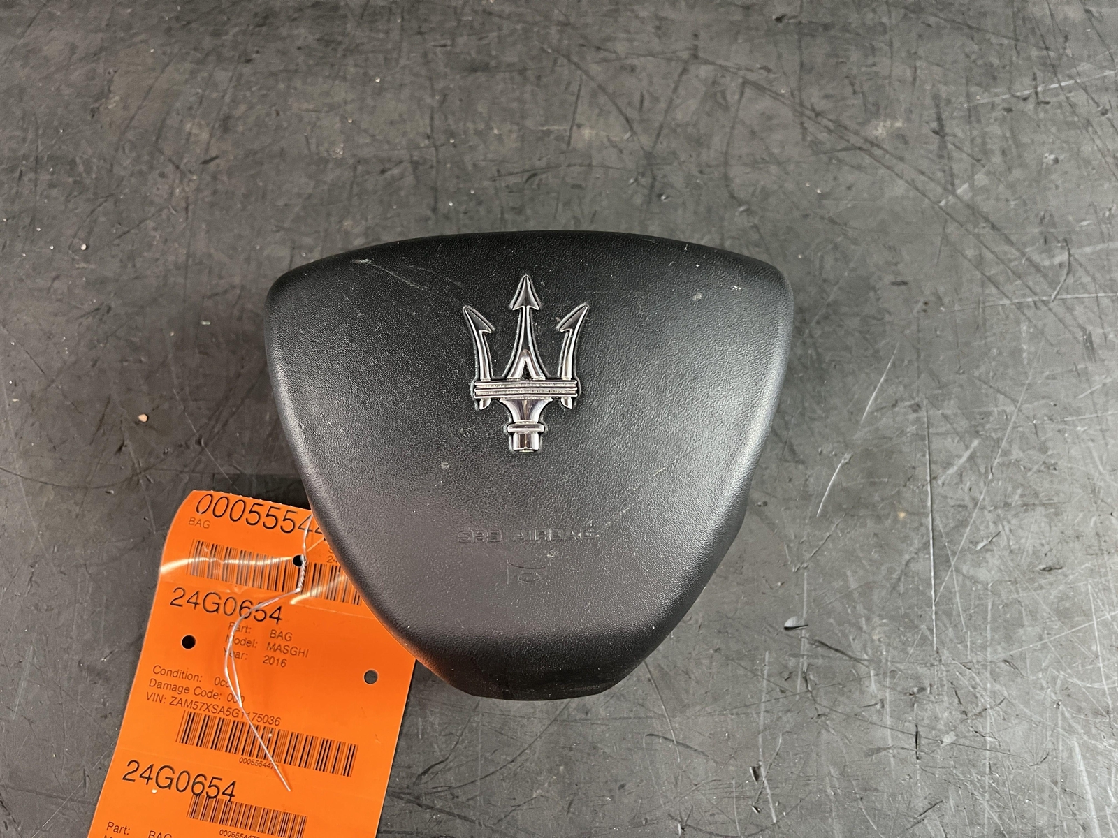 14-19 MASERATI GHIBLI STEERING WHEEL SAFETY SRS AIR BAG BLACK ID 6700133470