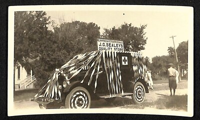 #ad 1923 Photo J.G. Sealey#x27;s Store Decorated Parade Auto Alma NE 3quot; x 5quot;* #2 $19.99
