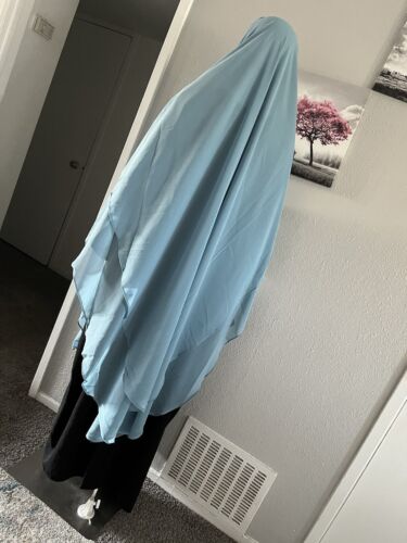 Two Layers KhimarWith Batwing Sleeve Dress,Khimar, Niqab,Hijab, Jilbab,حجاب،نقاب - Picture 3 of 9