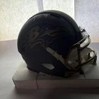 Justin Tucker signed Baltimore Ravens Slate mini helmet Football Original JSA
