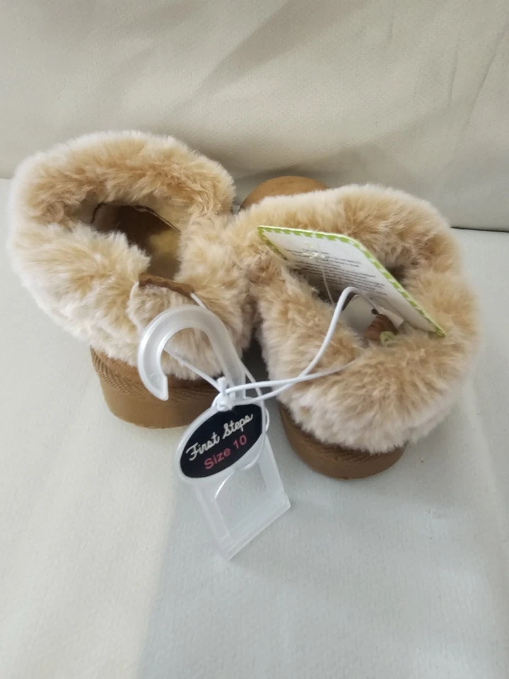 Botas First Steps by Stepping Stones para niños pequeños piel sintética talla 10 tan suaves nuevas con etiquetas Foto 4 de 4