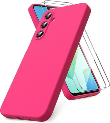 For Samsung Galaxy A17 5G Silicone Case Shockproof Cover + Screen Protectors