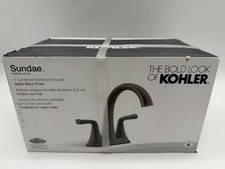 Kohler Sundae 4 in Centerset Bathroom Faucet Matte Black K-R28796-4D-BL NEW