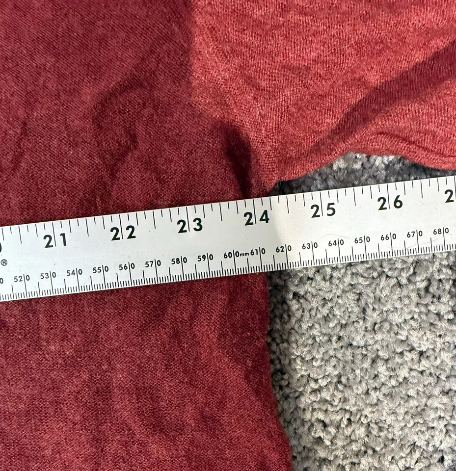 Suéter Northern Isles Seda Cachemira Rojo Negro Rayas Pullover Un Defecto Talla XXL Foto 4 de 4