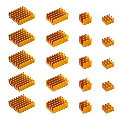 20 Stücke Kühlrippen Aluminium Set Raspberry Pi 4, Raspberry Pi Aluminium Küh...