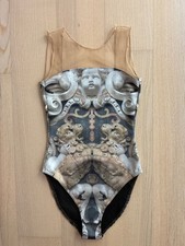 Women  s Maldire Dancewear ballet leotard, illusion mesh style, size XS
