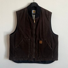 Carhartt V02 DKB brown work wear vest XL