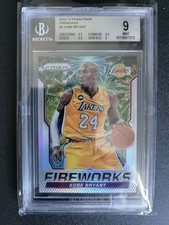 Kobe Bryant  Panini Prizm Fireworks Prizm Silver BGS 9