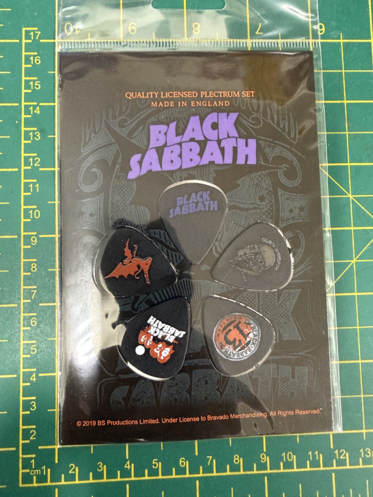 Black Sabbath Classic Logos Plectrum Gift Set Officially Licensed