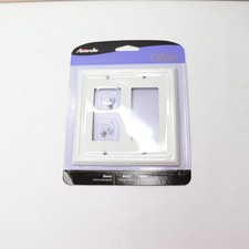 AMERELLE Ascher 2 Gang Rocker Steel Wall Plate - White