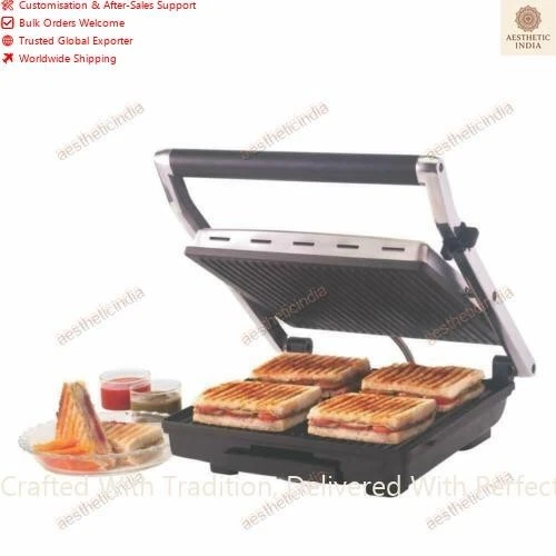 Best Appliances Borosil Super Jumbo Grill Sandwich Maker 4 Slice Grill Black
Opens in a new window o