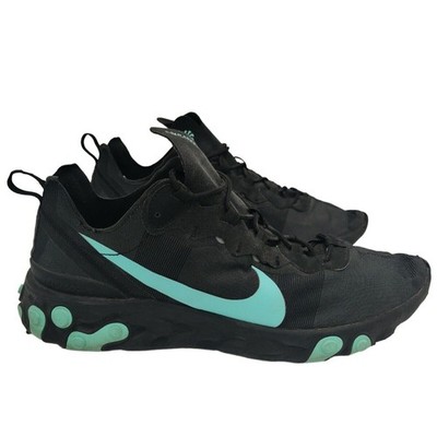 Nike Men's React Element 55 Shoes Black Aurora Green | BQ6166-004 Size: 13 Rare