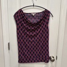 Banana Republic Womens Top small Blue Pink Ge...