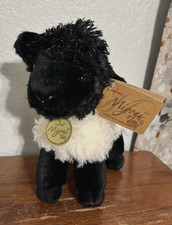 Aurora Miyoni Tots Suffolk Lamb Plush Animal Black Cream 8"