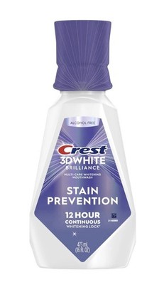 Crest 3D White Brilliance Stain Prevention Mouthwash/Rinse 12-Hour Stain (16 Oz)