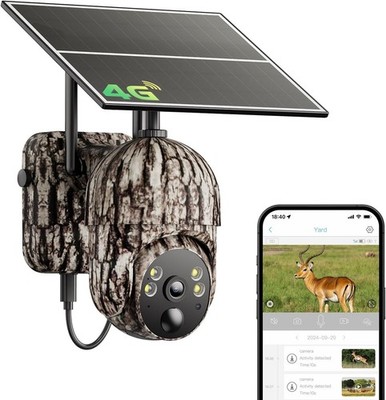 4G LTE Cellular Trail Cameras, Unlimited Data Plan, 2K HD 360°Full View Game NEW