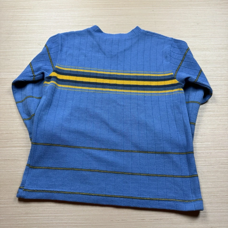 Vintage Y2K 90s Faded Glory Striped Knit Shirt Sweater Top Small Cyber Mall Goth - Image 4 of 4