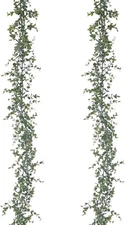 2 Pack Faux Eucalyptus Garland Greenery Hanging Artificial Vines Fake Eucalyptus
