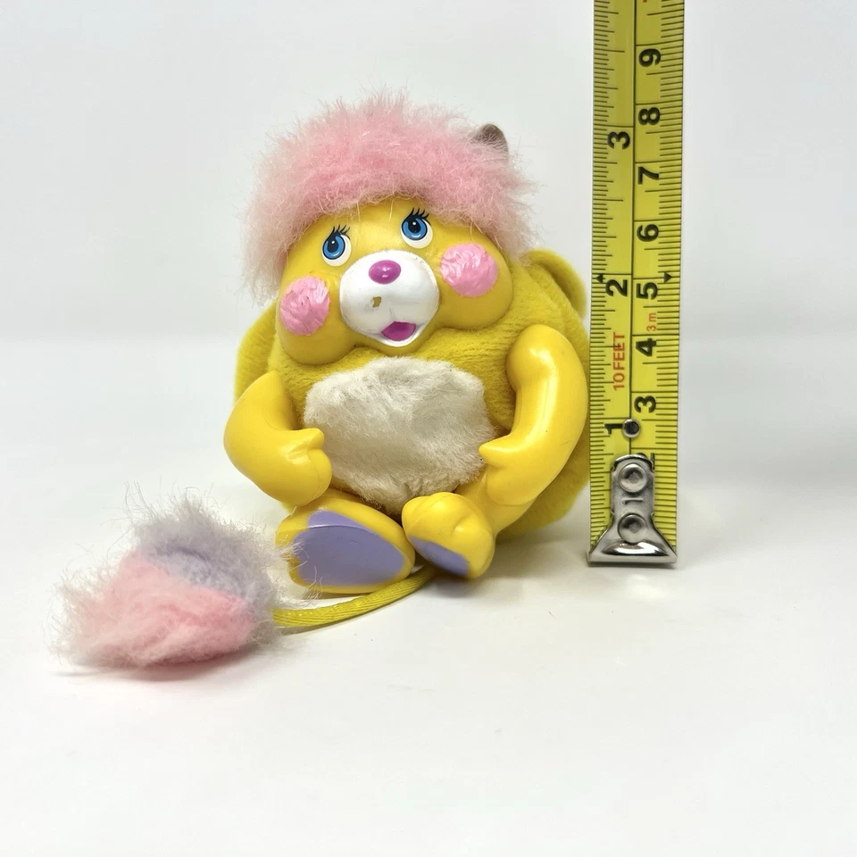Vtg 1986 Mattel Pocket Popples Potato Chip Yellow Stuffed Animal Plush Toy - Image 4 of 4