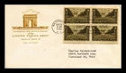 DR JIM STAMPS US COVER WORLD WAR II ARMY FDC SCOTT 934 BLOCK OF 4 HF CACHET