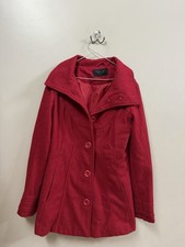 Women Jacket Red Coat Vest Short Top With Pockets Casual Cardigan Heavy Warm