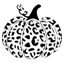 Really Great Stencils, Animal Print Pumpkin Small Stencil, 4x4", Halloween, Camo