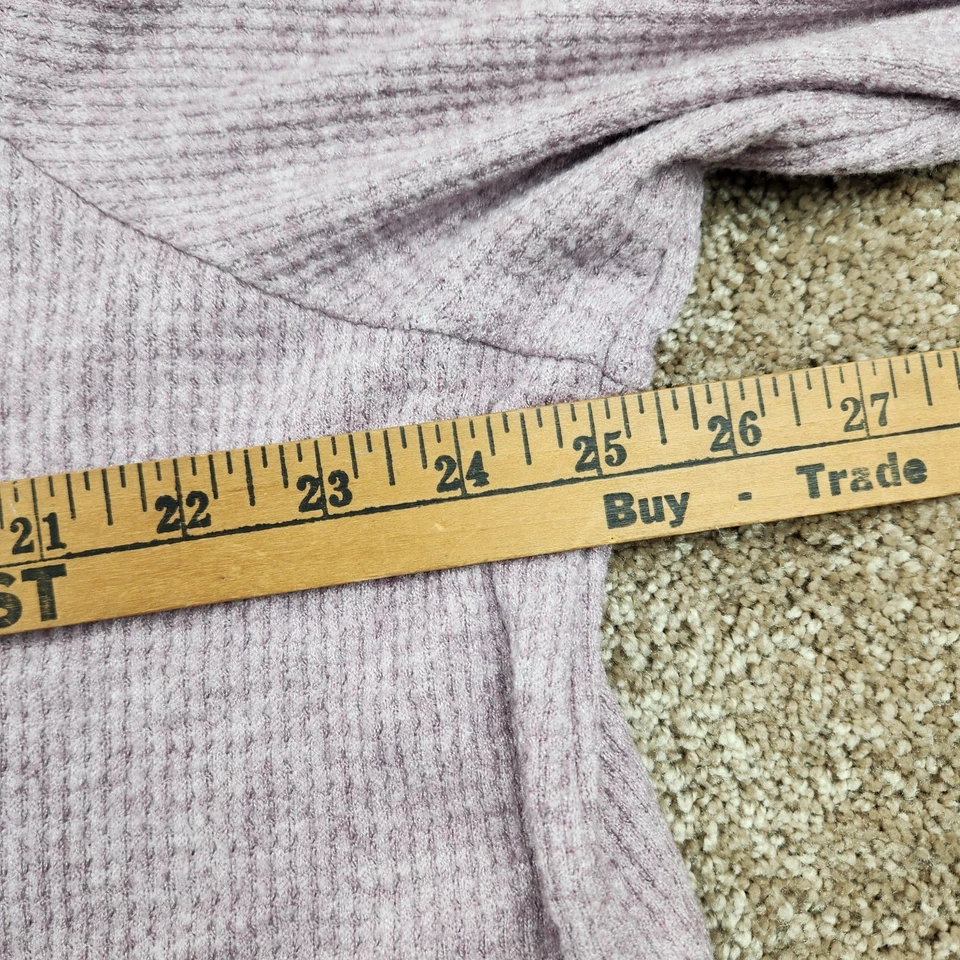 J Jill Wearever Collection Sweater Women 2X Purple Waffle Cowl Knit Boxy Fit - Image 4 of 4