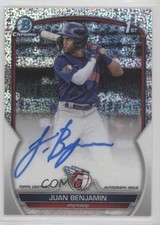 2023 Bowman Chrome Prospect Speckle Refractor /299 Juan Benjamin Auto 15r3