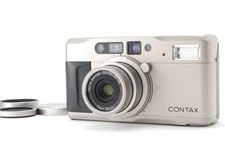 Contax TVS 35mm Point & Shoot Film Camera "Near Mint" 9489 Silver w/Date Back