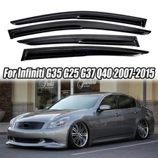 For Infiniti G35 G25 G37 Q40 07-2015 JDM Mugen Style Window Visors Rain Guards