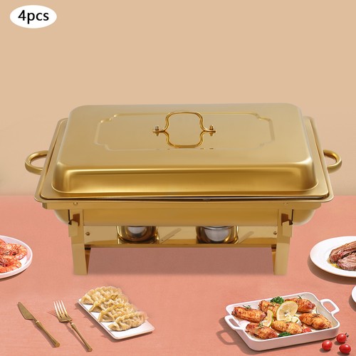 4PCS  Chafing Dish Buffet Warmer Set,Chafing Dish Set  Chafing Buffet Dishes - Picture 21 of 23