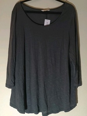 Evans Avenue Women's NEW Gray 3/4 Sleeve Casual Stretchy Blouse, Size 22/24.