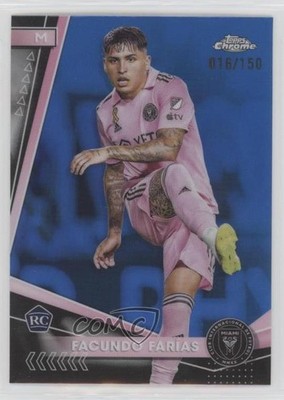 2024 Topps Chrome MLS Blue Refractor 16/150 Facundo Farias Farías Rookie RC 1co7