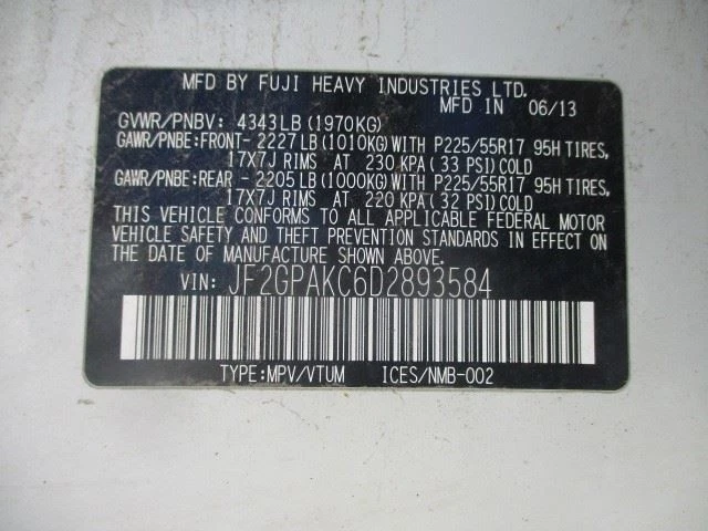 Subaru XV CrossTrek 2013 Roof Glass 65430FJ000 2828 - Image 4 of 4