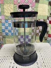IKEA Upphetta French Press Coffee Tea Maker Glass Stainless Steel Plunger