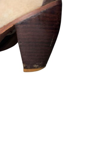 Anthropologie J Shoes Ranch 2 stivaletti alla caviglia in pelle scamosciata misura 7 marrone chiaro tacco - Foto 4 di 13