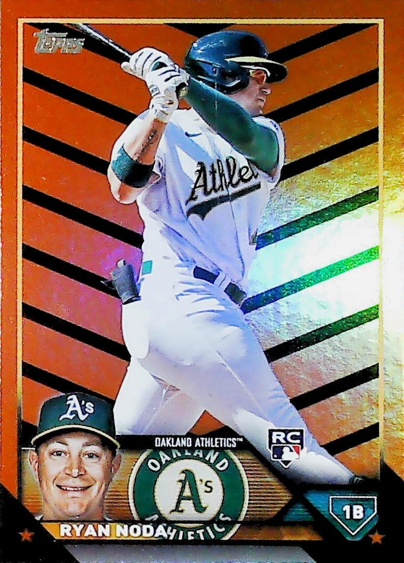 2023 Topps Update ORANGE FOIL SP US75 RYAN NODA ROOKIE CARD OAKLAND ATHLETICS