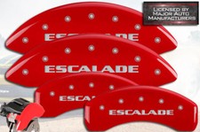 2021-2024 Cadillac "Escalade" Front + Rear Red MGP Brake Disc Caliper Covers 4pc