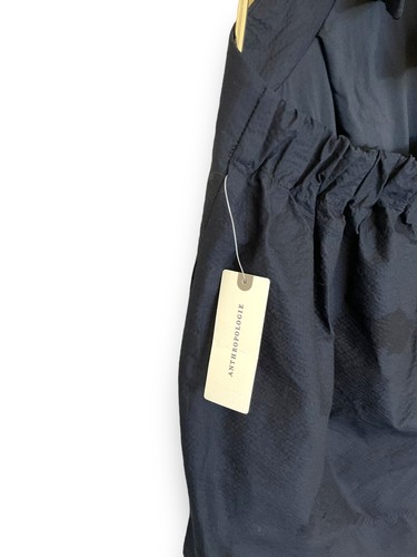 Anthropologie Black Cut-out Mini dress UK 16 Babydoll cross back by Maeve US 12 - Picture 9 of 11