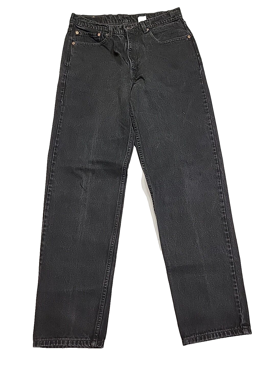 Vintage Levi's 550 Relaxed Fit Tapered Black Denim Workwear Jeans