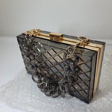 WEDDINGHELPER Acrylic Box Evening Clutch Bag, Mini Jelly Purse Transparent