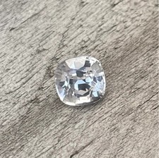 6.50 Ct Natural Flawless White Sapphire Cushion Cut Certified Loose Gemstone