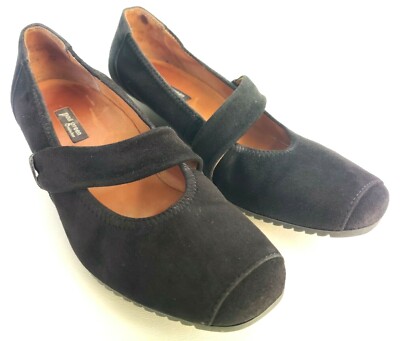 Paul Green Womens Size UK or US Black Casual Mary Jane Slip On Wedge  Shoes