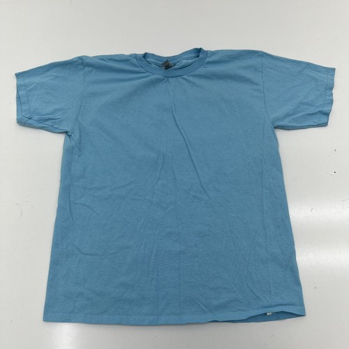 Gildan Blue Basic Short Sleeve T-Shirt Unisex Kids Size X-Large NEW - Picture 1 of 7