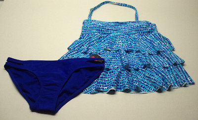 NEW Island Escape Tankini Swimsuit Top size 8 & NoBoundaries Bottom M (7-9) NWT