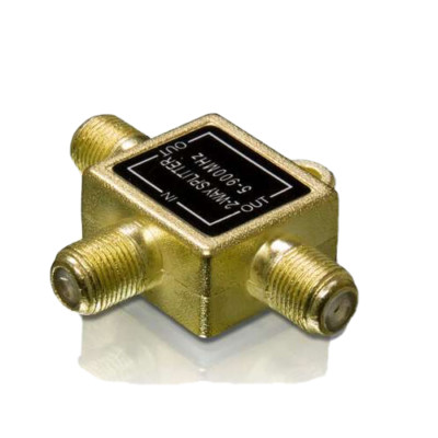 Gold Plated COAXIAL CABLE 2 WAY CATV HDTV RF ANTENNA TV VIDEO SIGNAL SPLITTER 