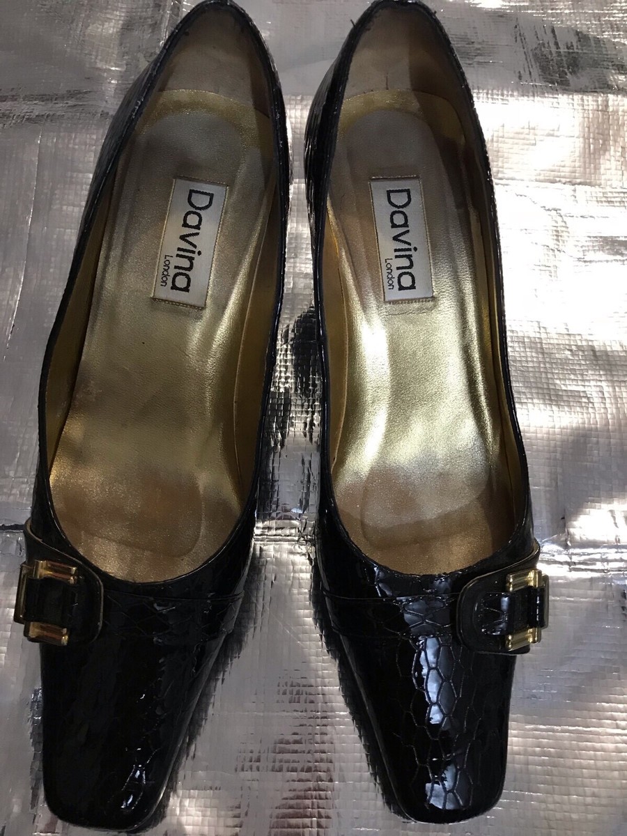 Davina London Black Heels shoes UK
