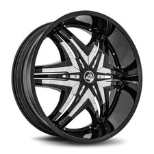 X1 24 Inch 24x10 Diablo Elite Black Wheels Rims 5x115 12
