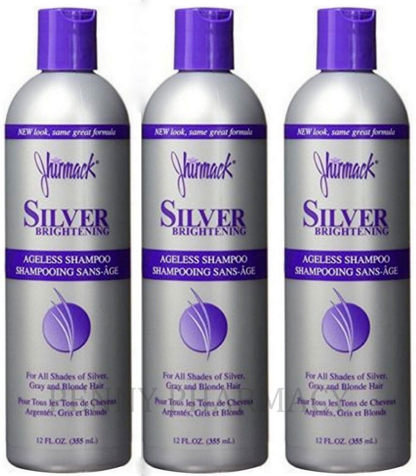 Jhirmack Silver SHAMPOO for Silver, Blonde & Grey Hair 12oz ( 3 pack